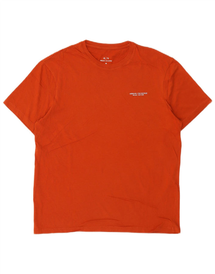 T-shirt da uomo vestibilità regolare Armani Exchange Top in cotone arancione medio