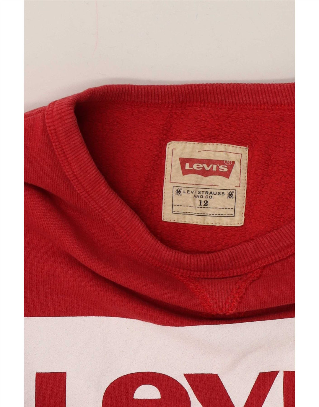 Maglione con cappuccio grafico Levi's per ragazzi 11-12 anni Rosso