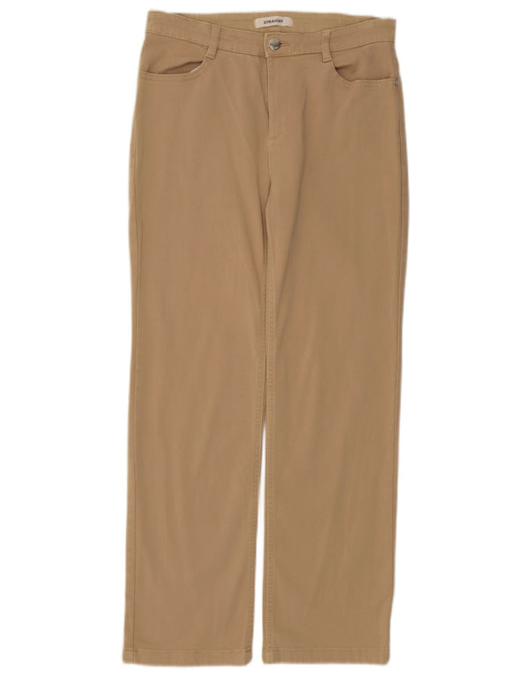 Pantaloni casual dritti da donna Marks & Spencer UK 12 medi W30 L28 Beige