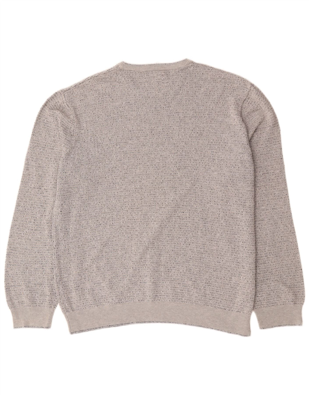 Maglione maglione girocollo da uomo Marks & Spencer XL cotone chiazzato grigio
