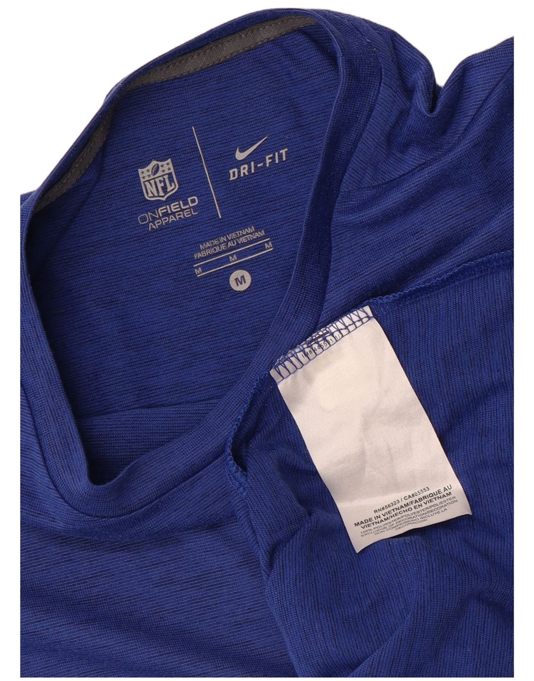 T-shirt grafica da uomo NIKE Top blu medio in poliestere