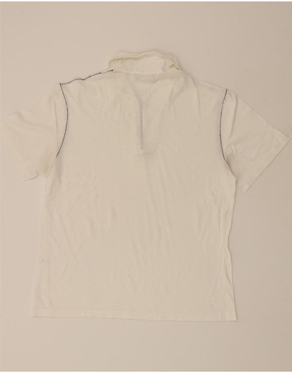 BLUMARINE Mens Polo Shirt IT 46 Small White