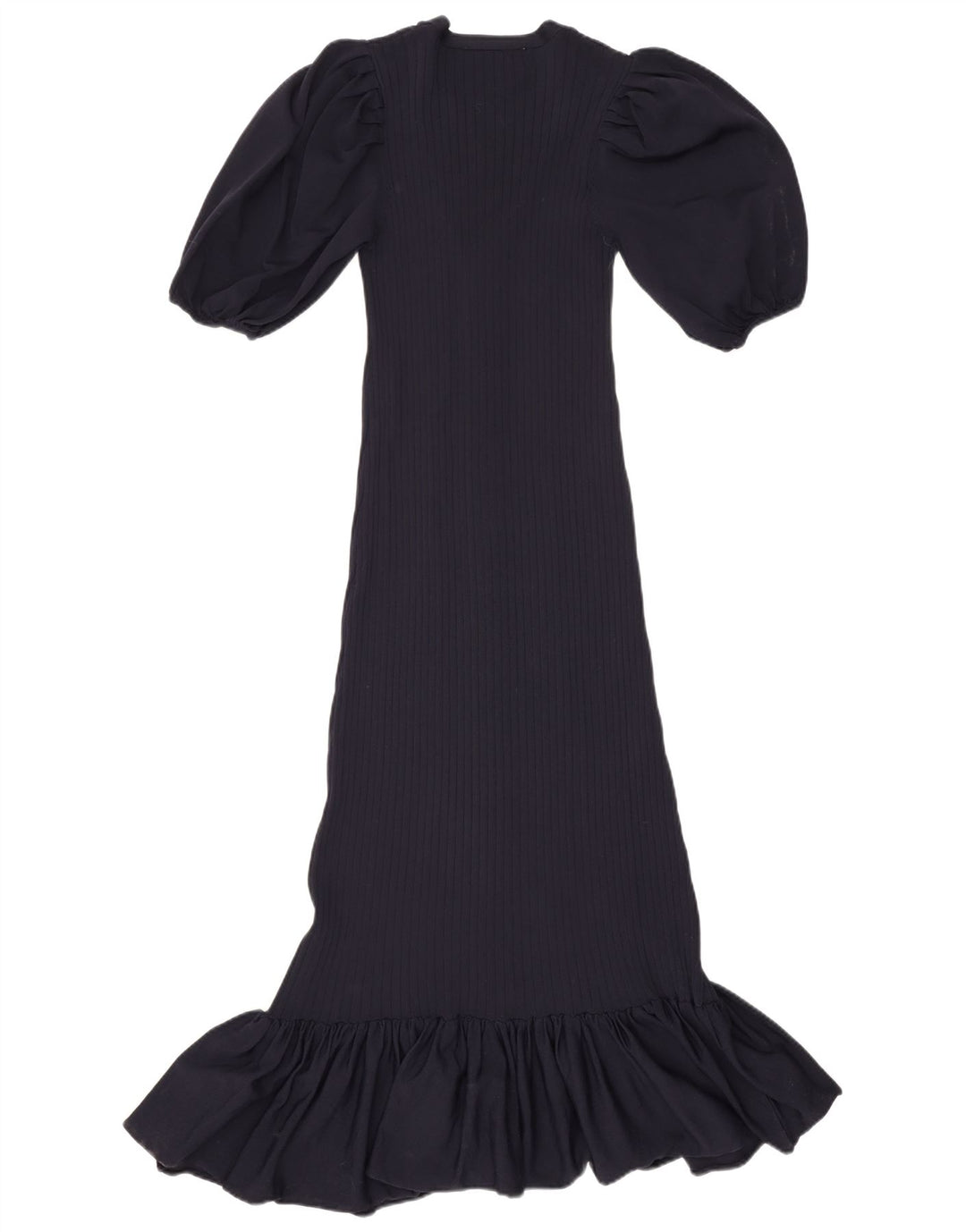 Vestito lungo da donna Zara UK 12 medio blu navy in poliammide