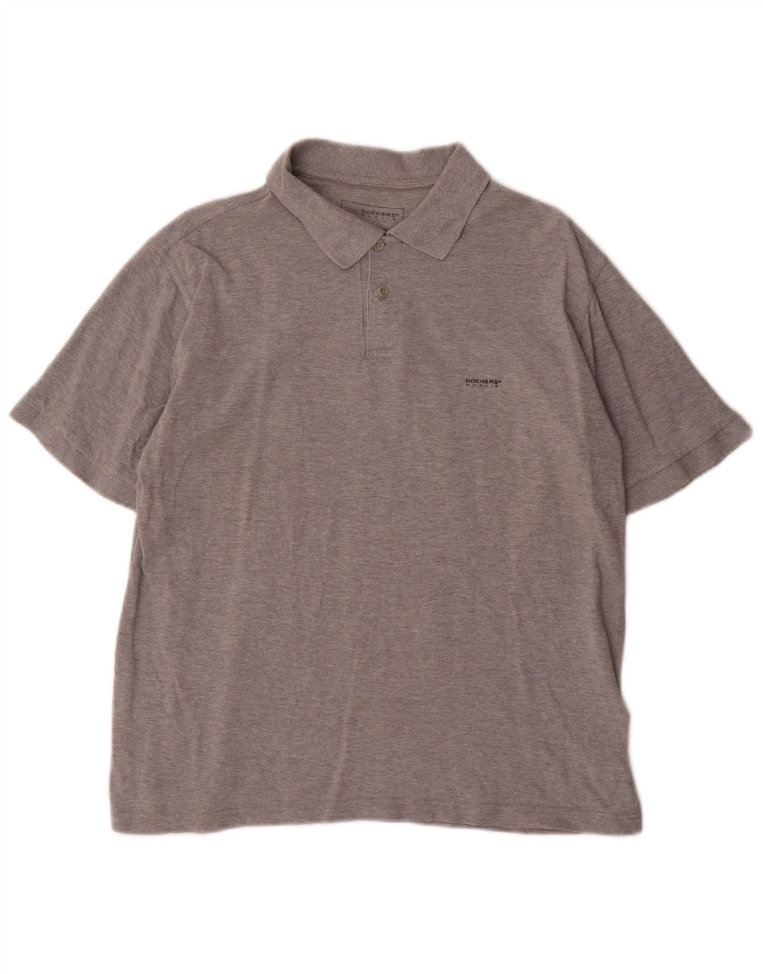 DOCKERS Polo da uomo kaki in cotone screziato grigio medio