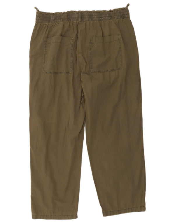 Pantaloni chino dritti da donna Marks & Spencer UK 18 XL W36 L26 Cachi