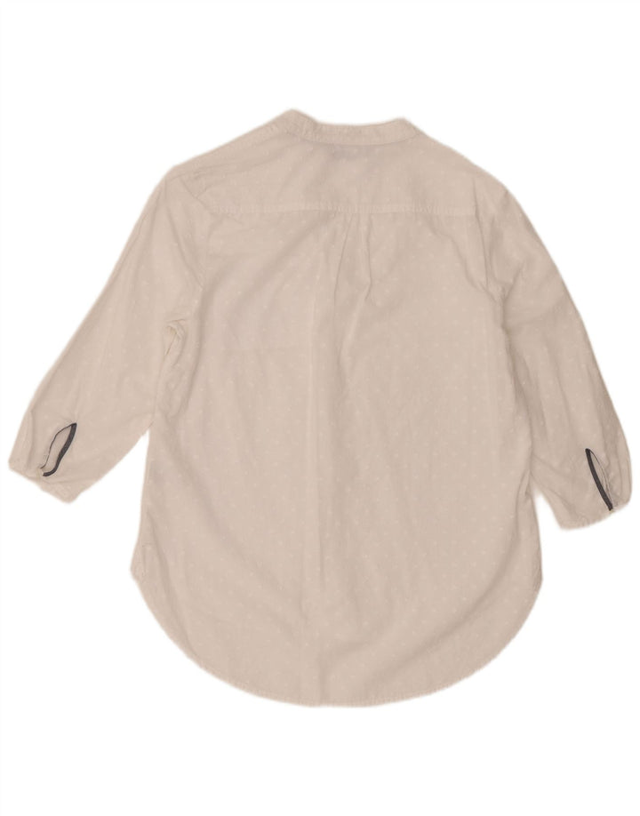 Camicetta Lee Riders da donna con maniche a 3/4, UK 14, cotone bianco medio