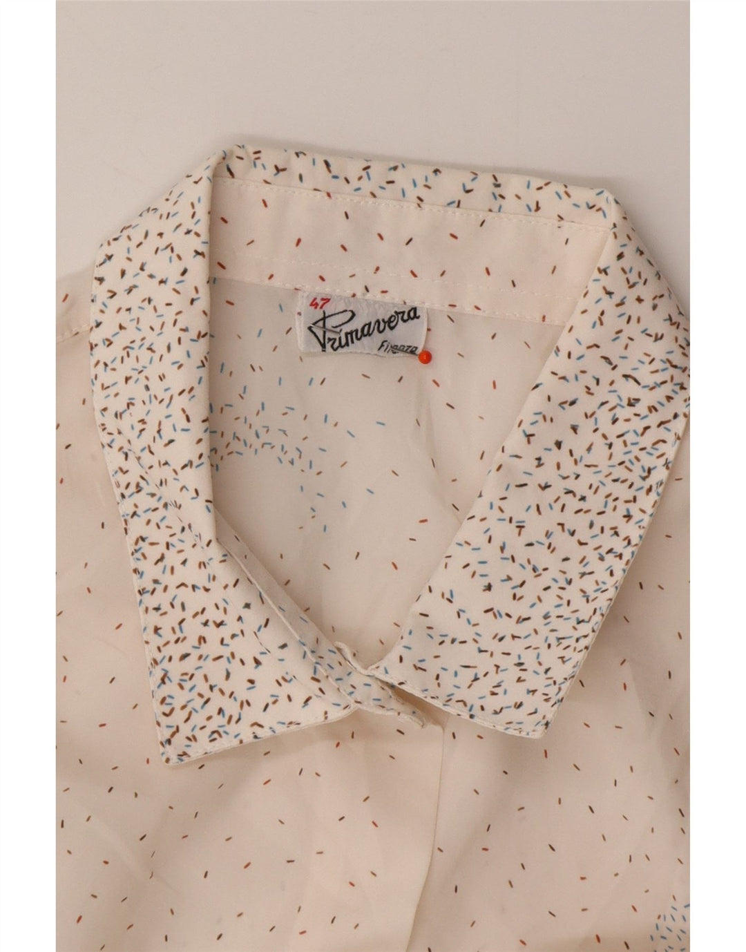 PRIMAVERA FIRENZE Womens Shirt IT 47 Large White Spotted