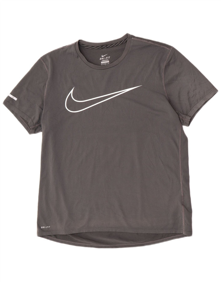 Nike - Maglietta grafica da uomo, grande, grigia, in poliestere, sportiva