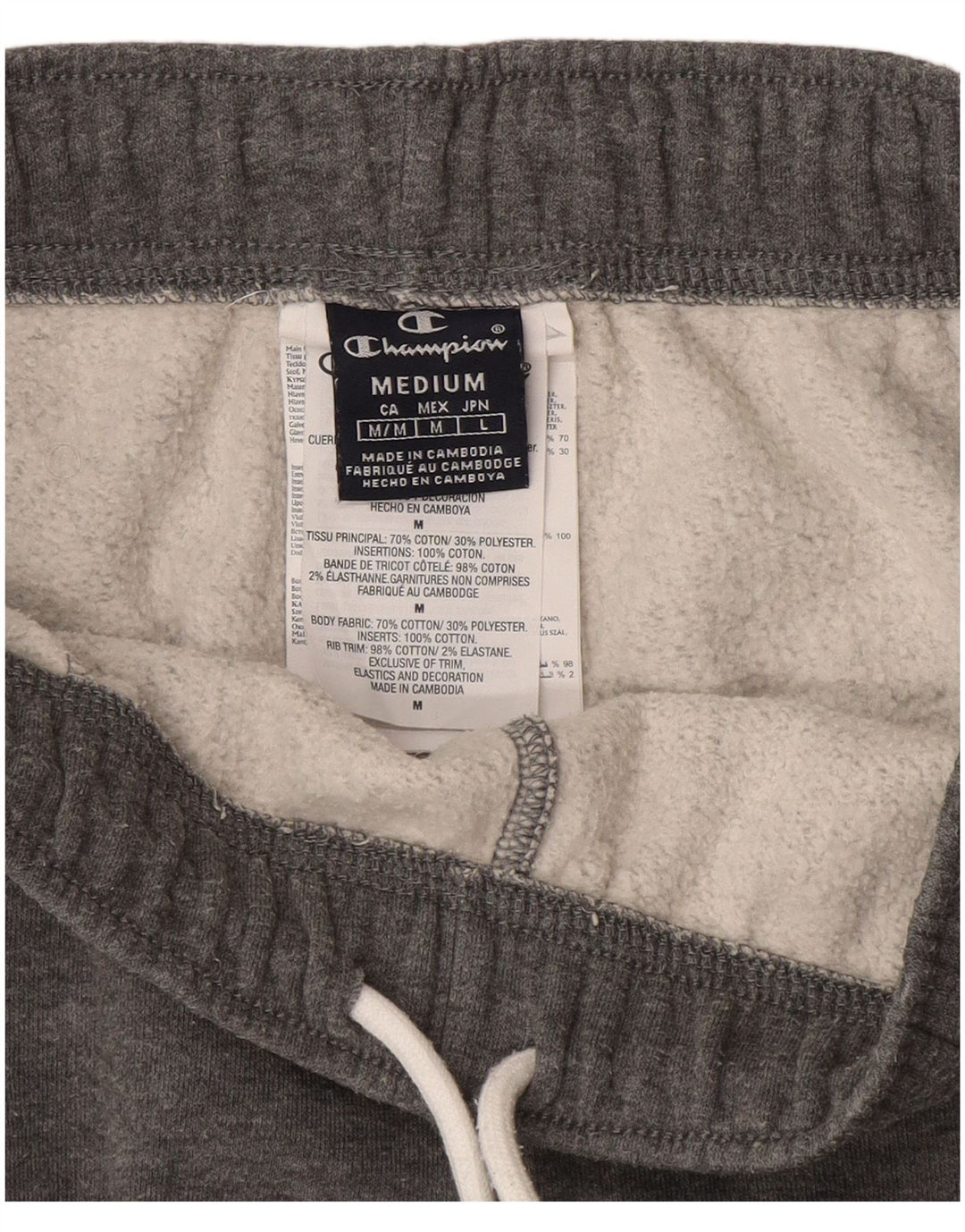 Pantaloni da tuta da uomo Champion Joggers in cotone grigio medio