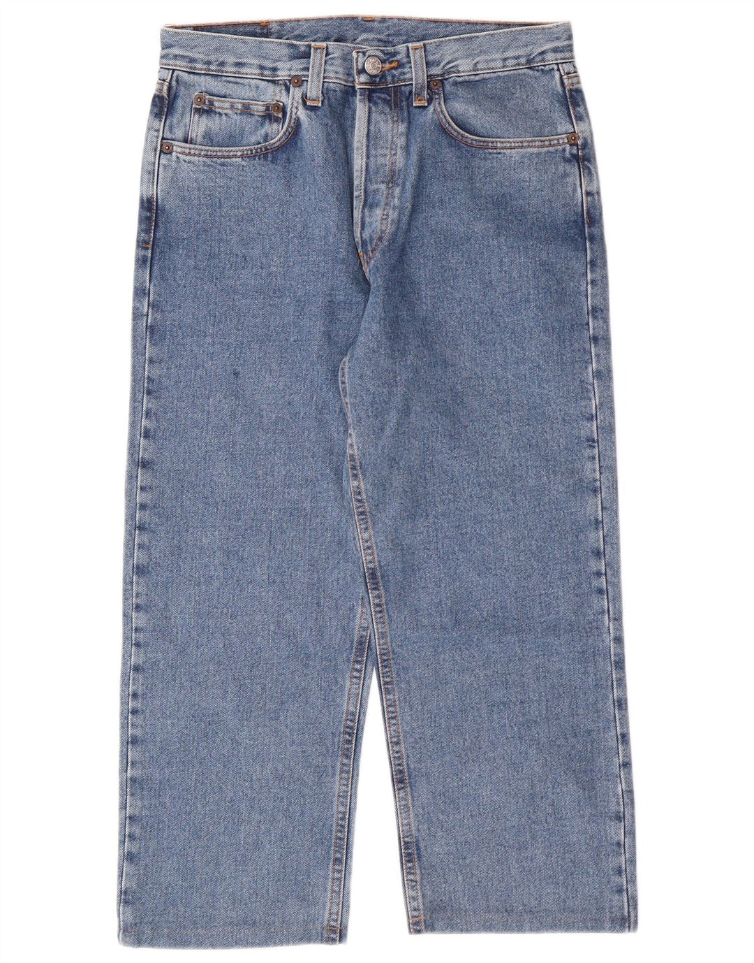 RIFLE Jeans Capri da uomo W32 L22 Blu Cotone