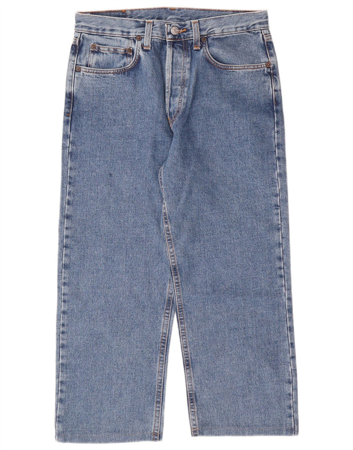 RIFLE Jeans Capri da uomo W32 L22 Blu Cotone