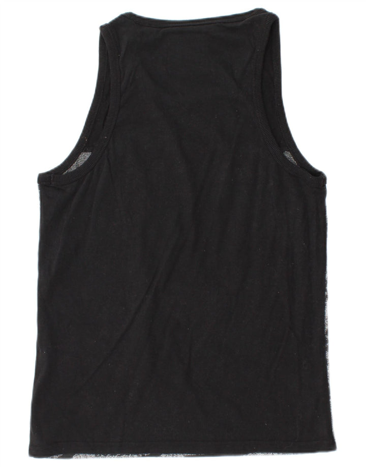 Canottiera grafica da uomo SUPERDRY grande in cotone color block nero
