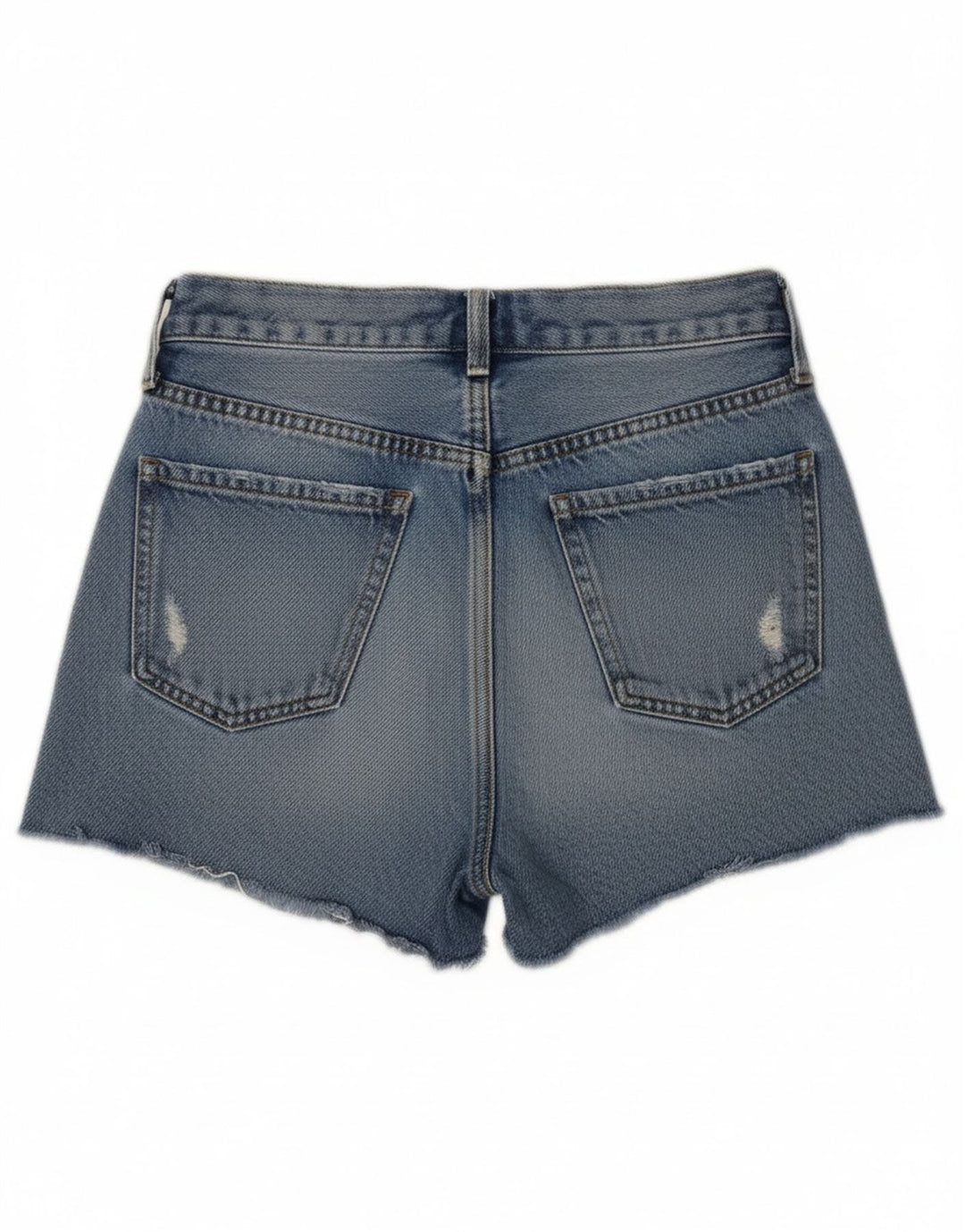 Pantaloncini in denim invecchiato Zara da donna EU 34 2XS W24 Blu