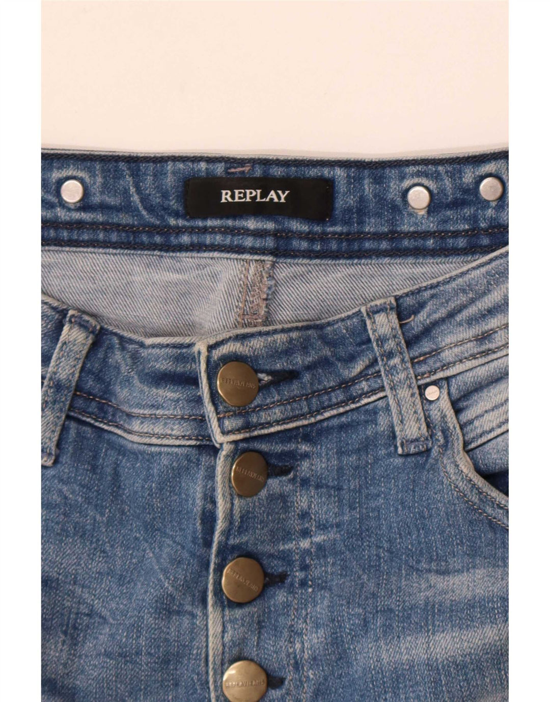 Replay Jeans skinny effetto invecchiato da donna W29 L30 Blu