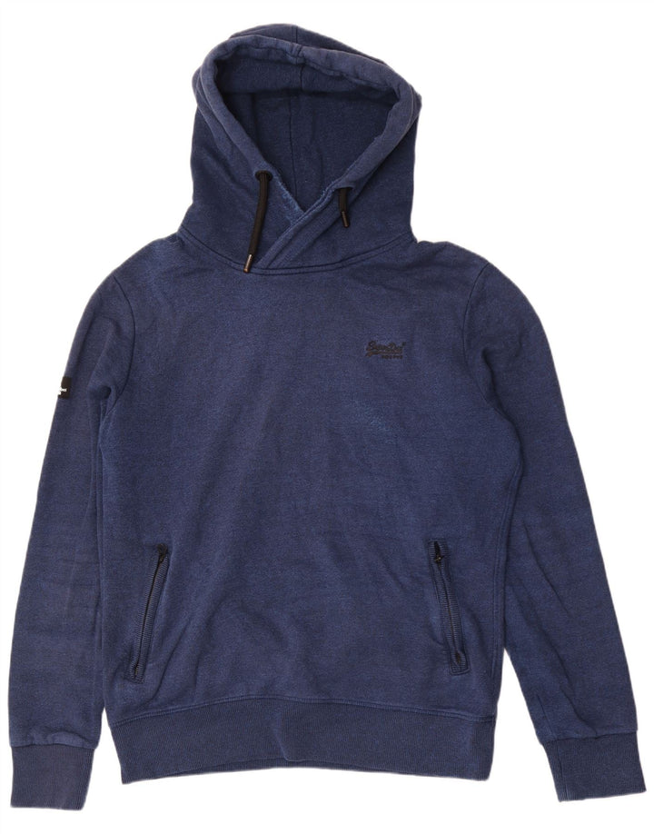 Felpa con cappuccio da uomo Superdry XL in cotone blu