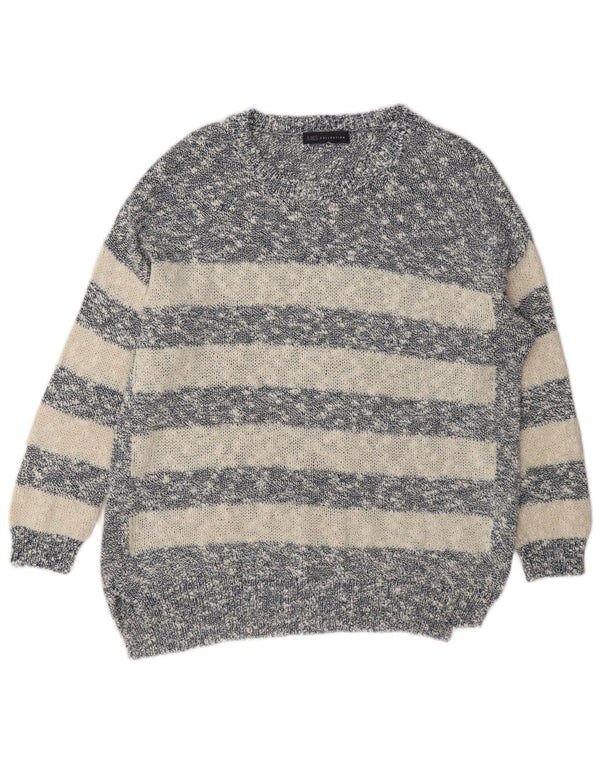Maglione maglione con scollo a barca da donna Marks & Spencer UK 14 grande blu navy