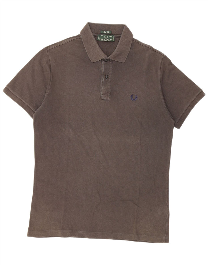 Polo da uomo slim fit Fred Perry grande in cotone grigio