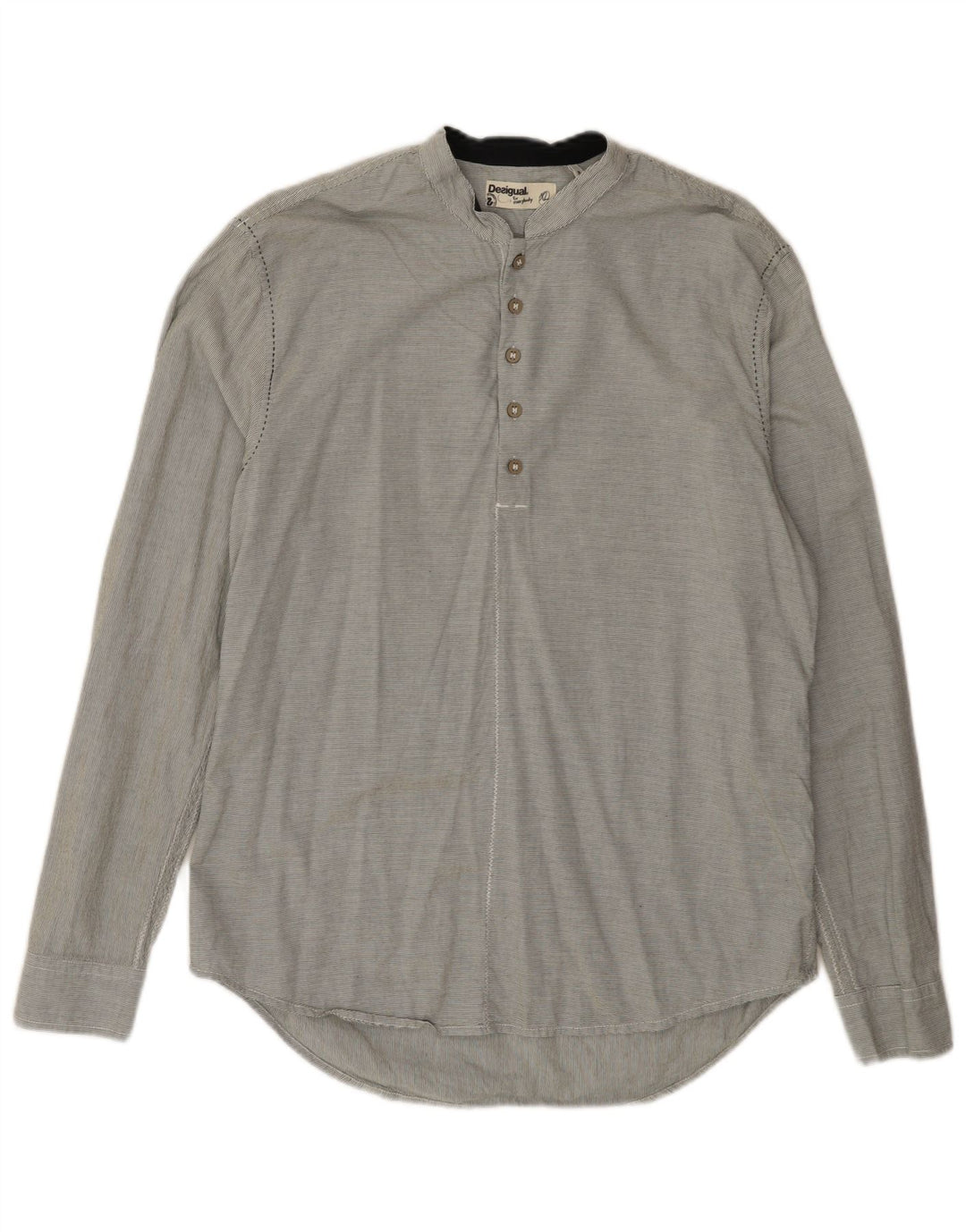 Desigual Maglia pullover da uomo vestibilità regolare XL Cotone gessato grigio