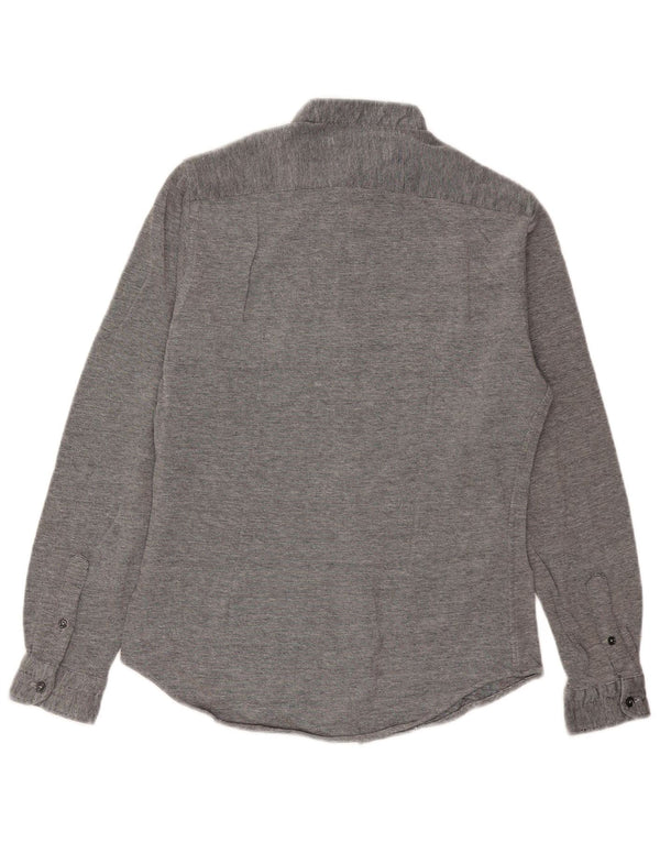 Camicia Zara da uomo slim fit in cotone grigio medio