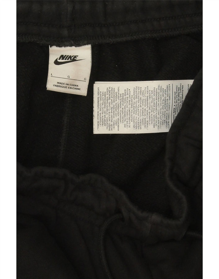 Pantaloni da tuta corti da uomo Nike, pantaloni da jogging, grandi, in cotone nero