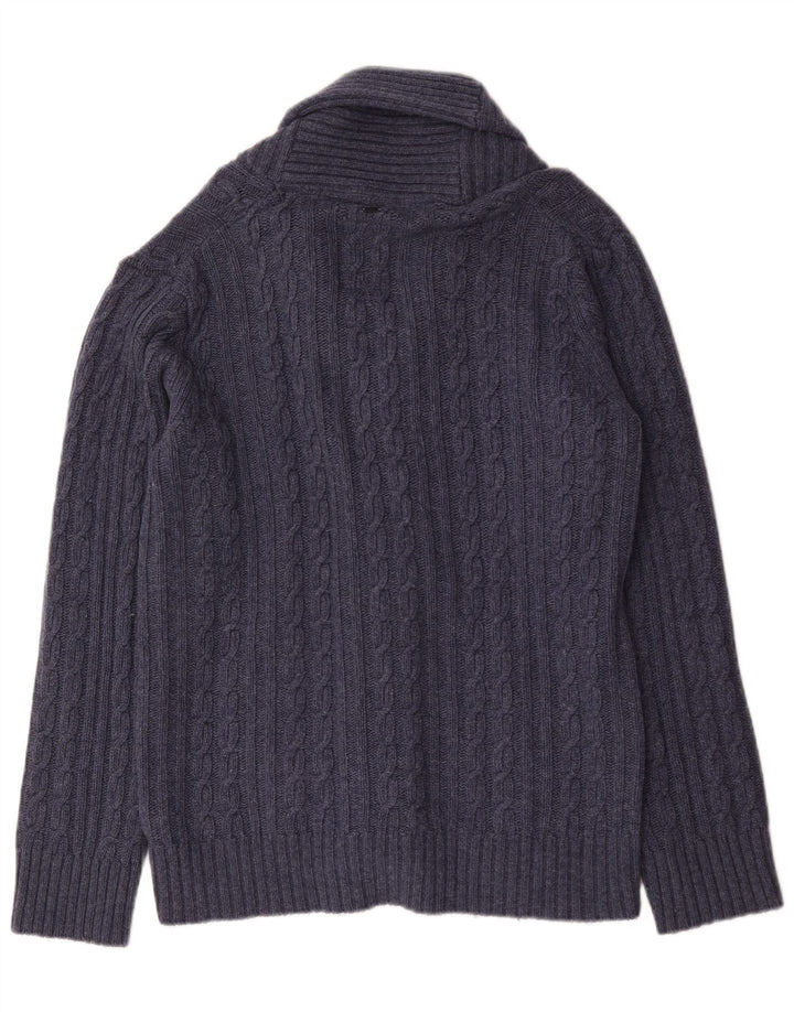 Maglione cardigan da uomo G-Star grande lana blu navy
