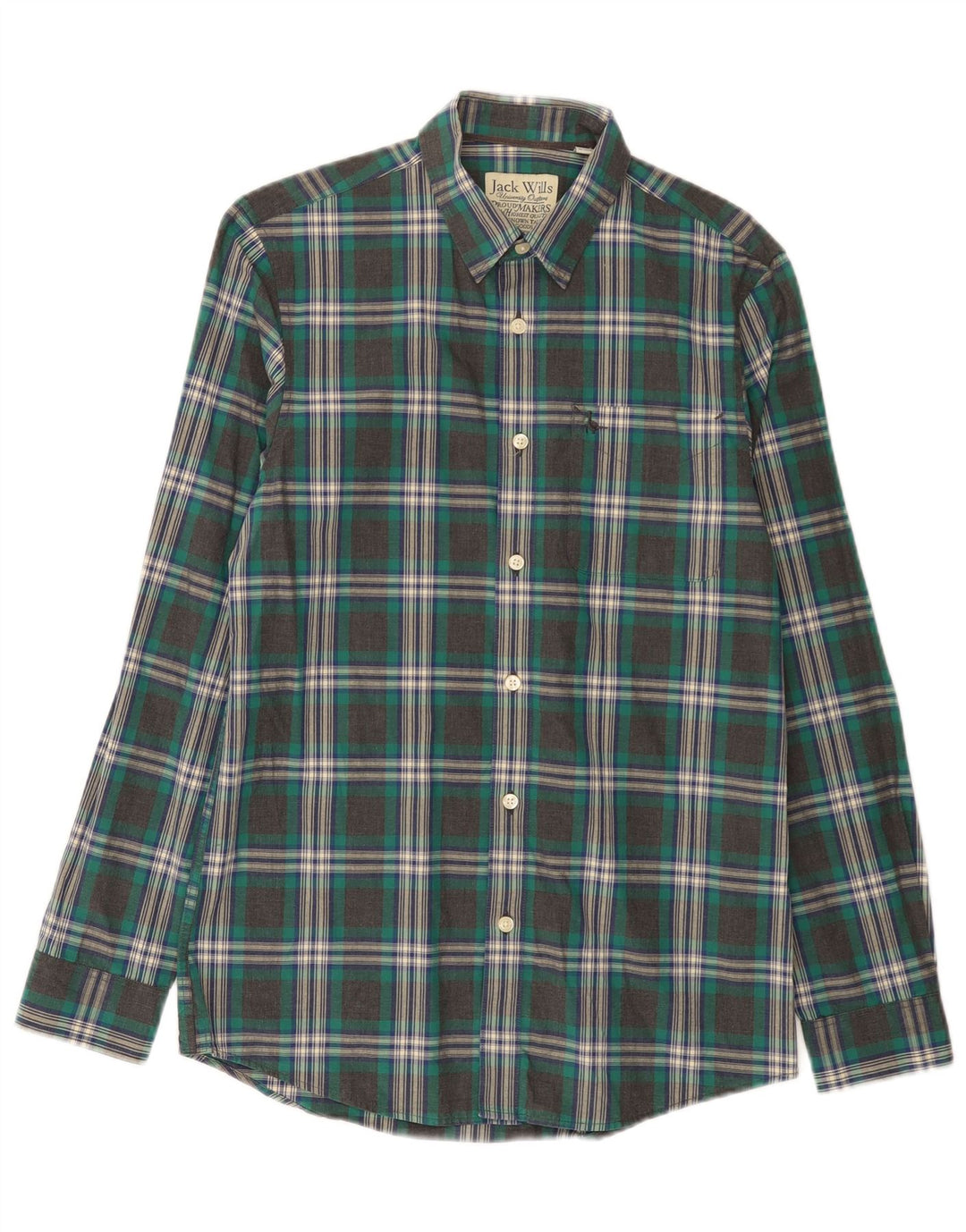 Camicia da uomo Jack Wills piccola in cotone a quadri grigi