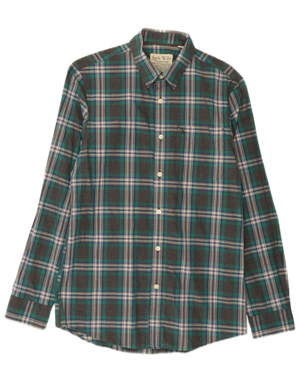Camicia da uomo Jack Wills piccola in cotone a quadri grigi