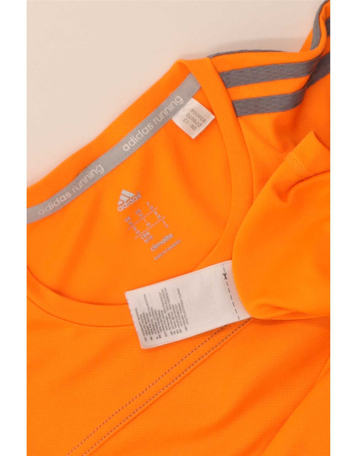 T-shirt Adidas Climalite da uomo Top in poliestere arancione medio