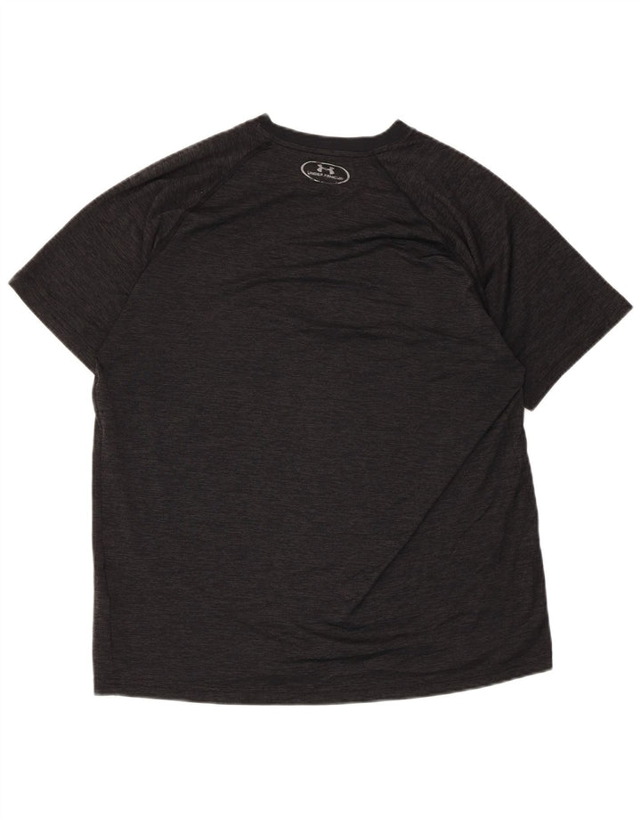 T-shirt da uomo vestibilità ampia Under Armour, media, nera screziata