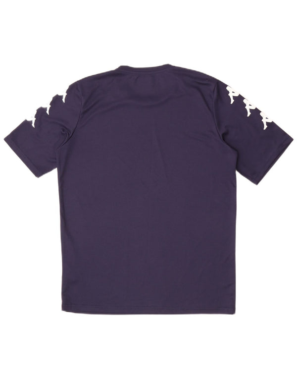 T-shirt grafica da uomo Kappa Top medio in poliestere blu navy