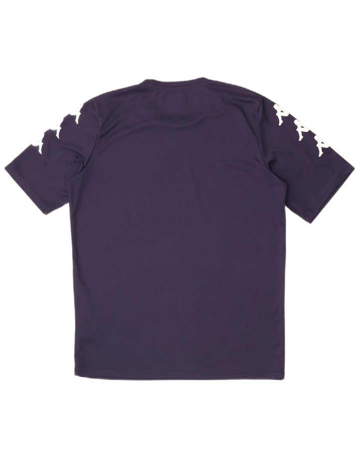 T-shirt grafica da uomo Kappa Top medio in poliestere blu navy
