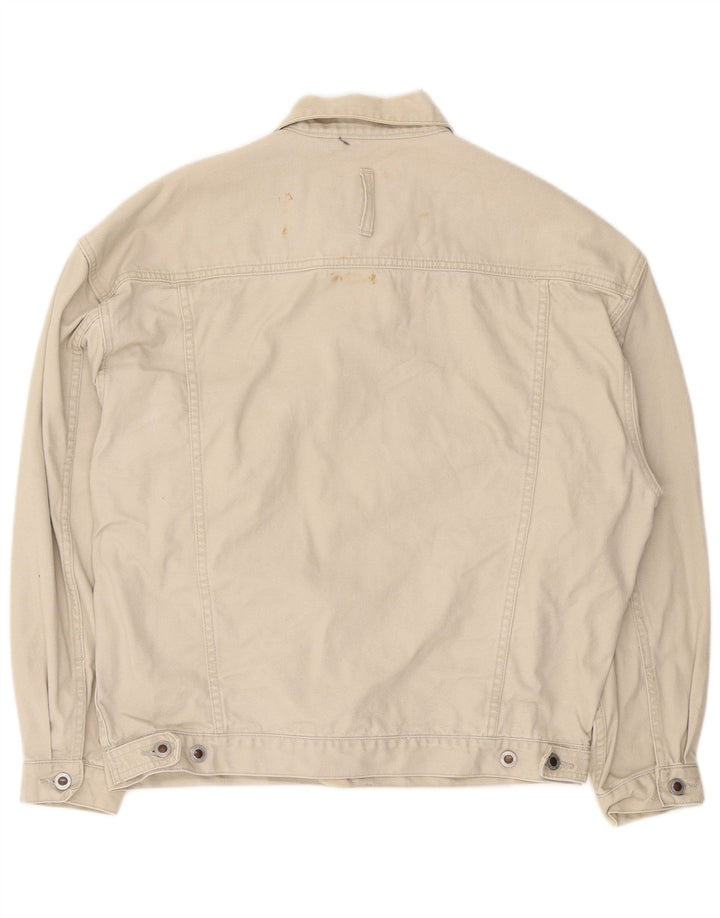EDDIE BAUER Giubbotto bomber da uomo UK 38 Cotone beige medio