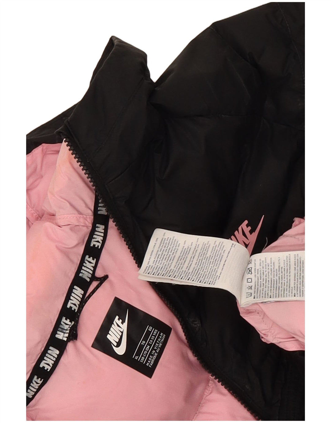 Giacca imbottita con cappuccio Nike bambina 13-14 anni XL poliestere nero