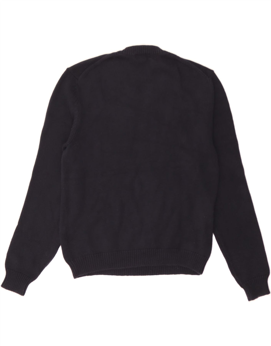 EDDIE BAUER Womens V-Neck Jumper Sweater UK 14 Medium Navy Blue Cotton Vintage Eddie Bauer and Second-Hand Eddie Bauer from Messina Hembry 
