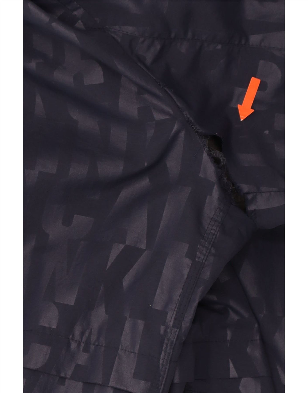 CALVIN KLEIN JEANS Mens Graphic Bomber Jacket UK 38 Medium Navy Blue Vintage Calvin Klein Jeans and Second-Hand Calvin Klein Jeans from Messina Hembry 
