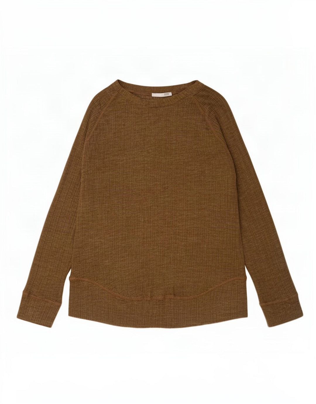 Top Zara da donna a maniche lunghe UK 14 medio cachi