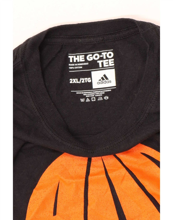 Adidas Uomo Graphic Top Manica Lunga 2XL Cotone Nero