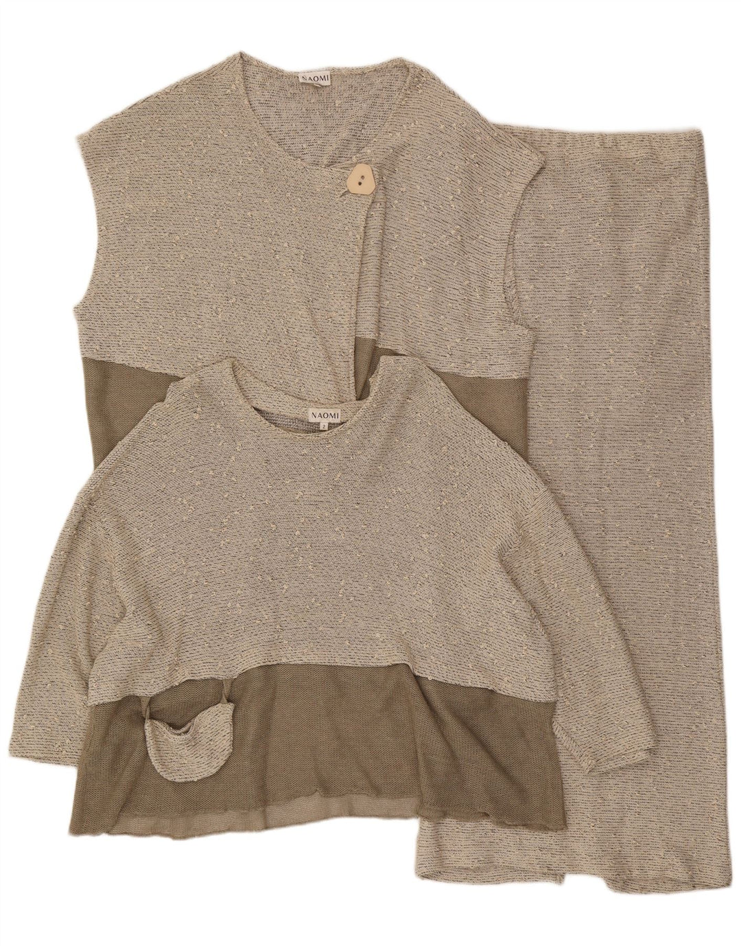 Set gonna 3 pezzi da donna Naomi EU 40 medio W30 viscosa color block grigio