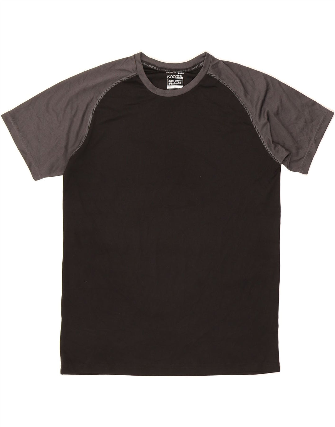 MOUNTAIN WAREHOUSE Mens T-Shirt Top Large Black Colourblock Polyester Vintage Mountain Warehouse and Second-Hand Mountain Warehouse from Messina Hembry 