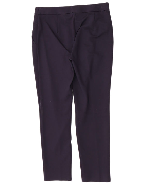 Pantaloni casual skinny da donna Max Mara UK 14 Large W32 L29 Blu navy