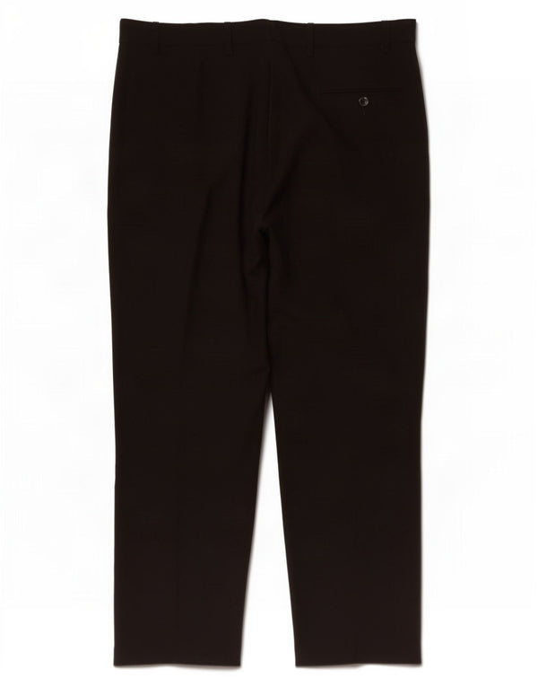 Pantaloni da abito dritti da uomo Marks & Spencer W38 L29 poliestere nero