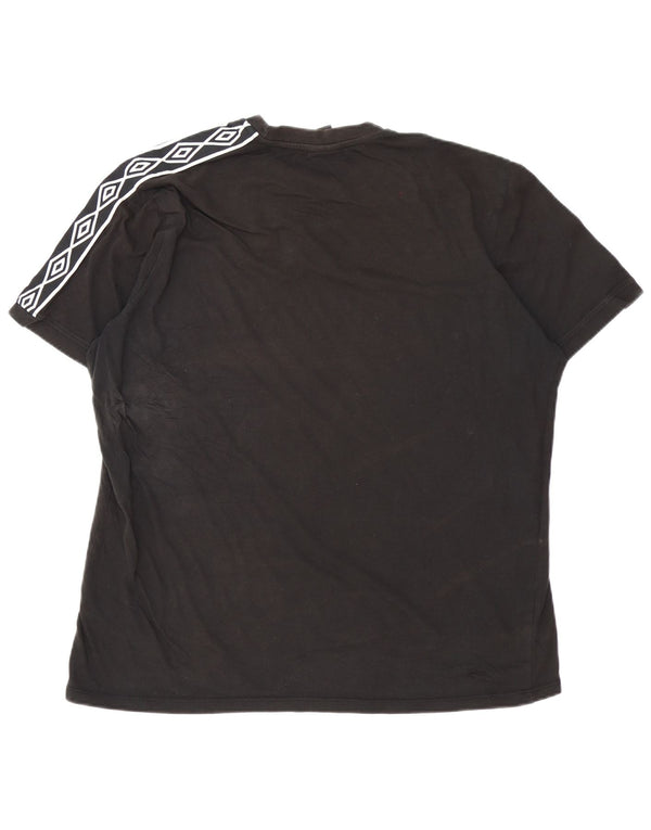 T-shirt grafica da uomo Umbro Top 2XL cotone geometrico nero