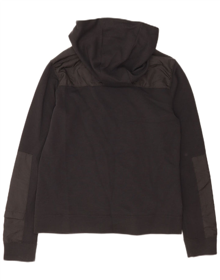 Felpa con cappuccio e zip da donna Nike UK 14 cotone nero medio