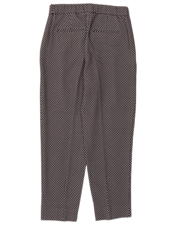 Pantaloni Chino da donna Benetton UK 10 Small W27 L26 Blu navy geometrico