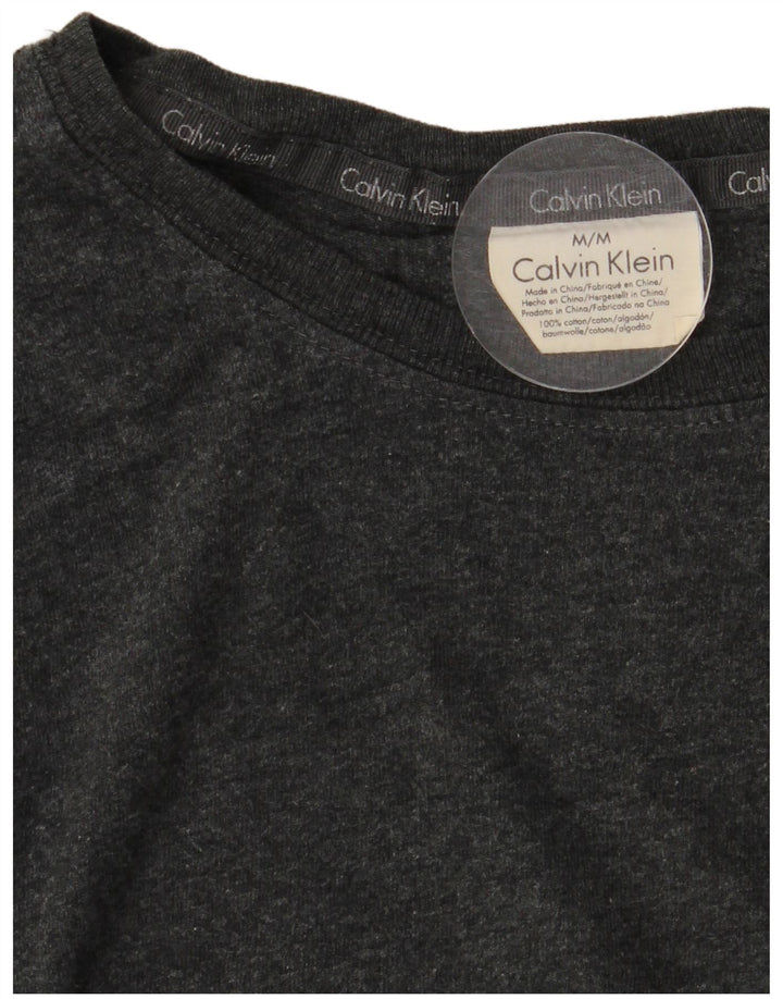 Top da uomo Calvin Klein a maniche lunghe in cotone grigio medio