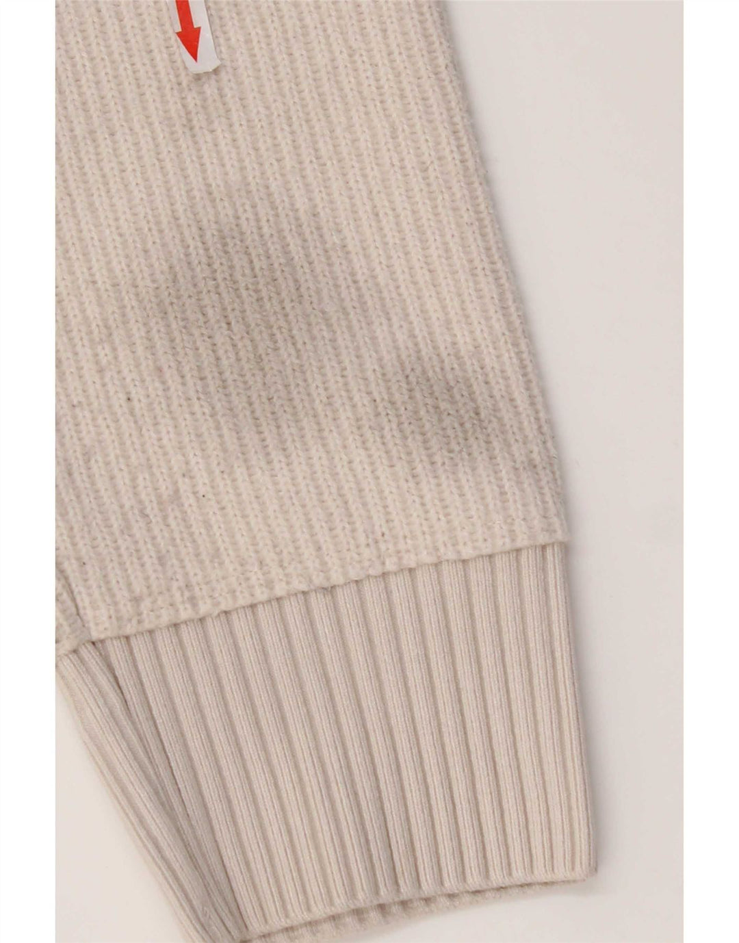 Maglione maglione girocollo da donna Zara UK 14 poliestere bianco sporco medio