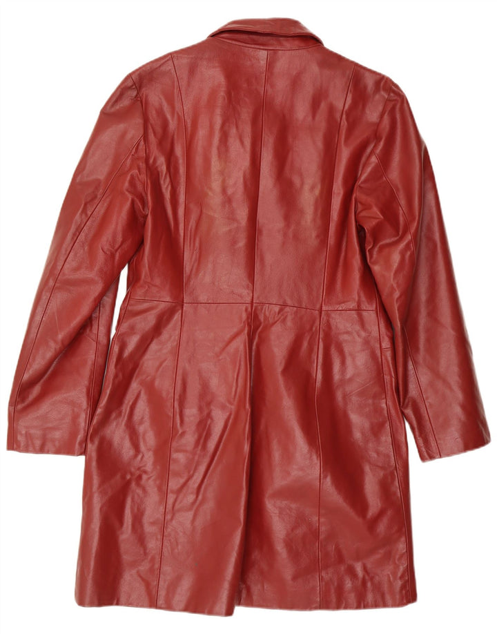 Cappotto in pelle vintage da donna IT 48 XL Marrone