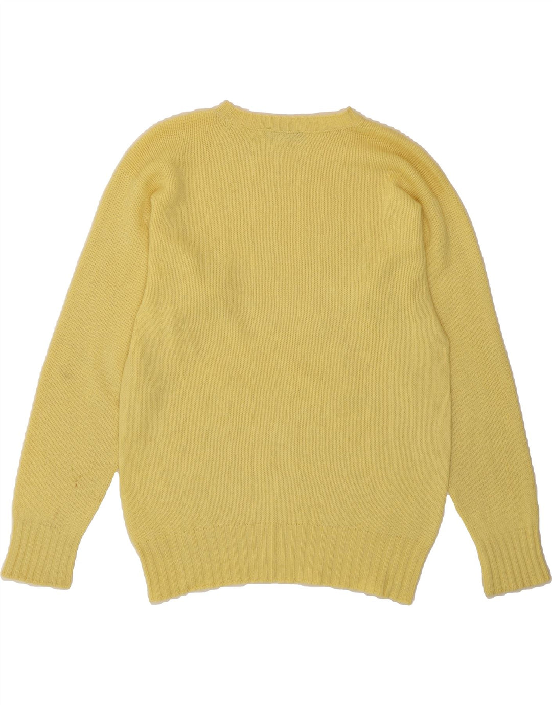 LES COPAINS Womens Crew Neck Jumper Sweater UK 16 Large Yellow Vintage Les Copains and Second-Hand Les Copains from Messina Hembry 