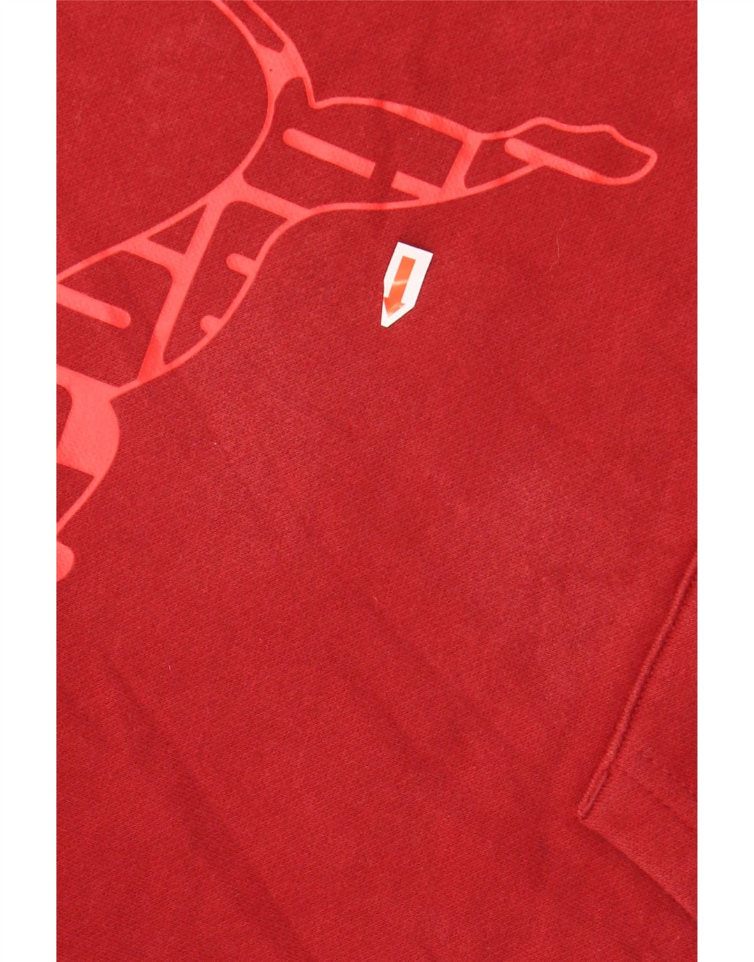 Felpa con cappuccio grafica PUMA da bambino 9-10 anni in cotone rosso