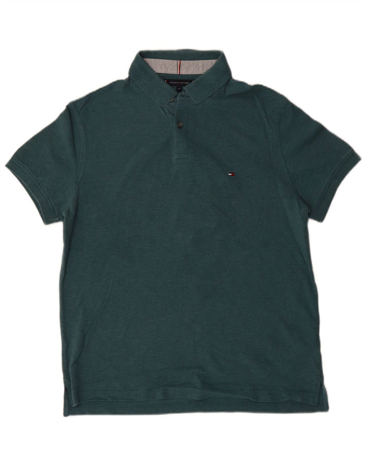Polo da uomo Tommy Hilfiger in cotone blu medio